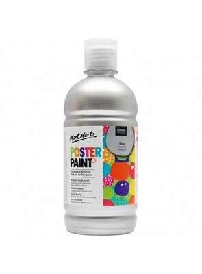 MM 500ML POSTER PAINT SILVER MPST0012