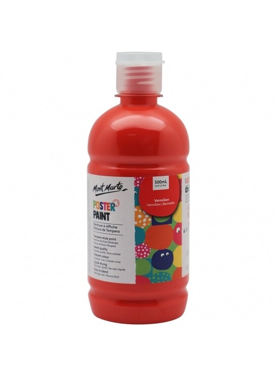 MM 500ML POSTER PAINT VERMILION MPST0014