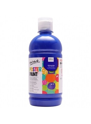 MM 500ML POSTER PAINT PHTHALO BLUE MPST0024