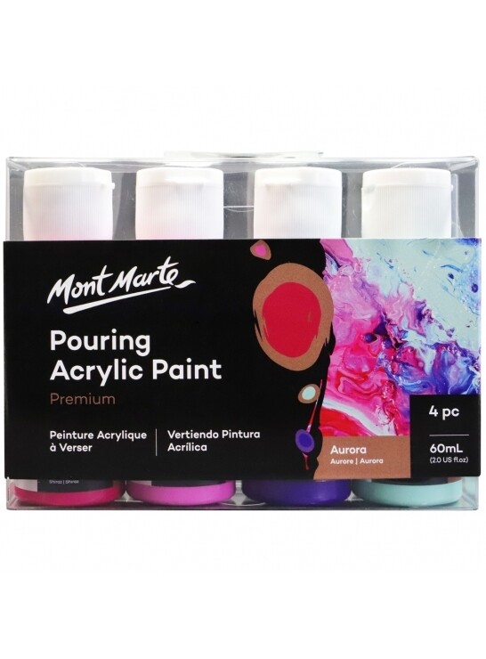 MM 4PCS 60ML ACRYLIC POURING AURORA PMPP4207