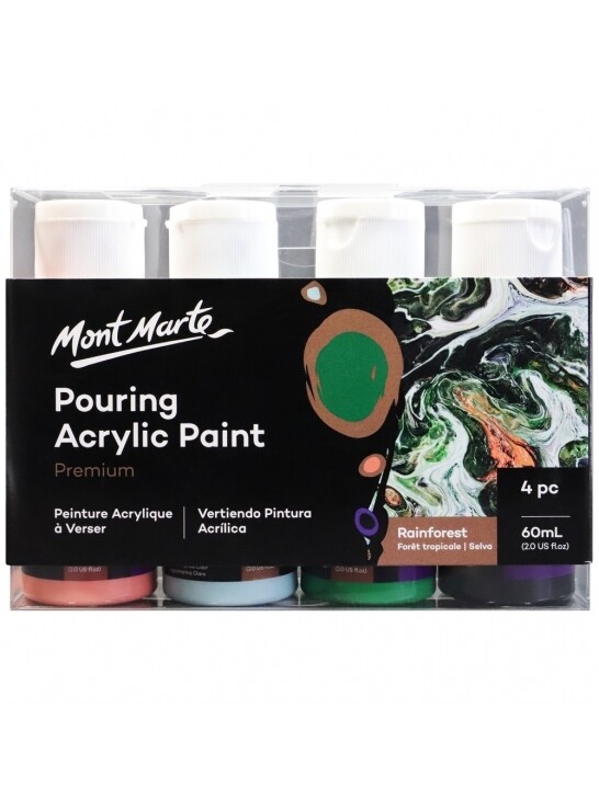 MM 4X60ML ACRYLIC POURING RAINFOREST PMPP4205