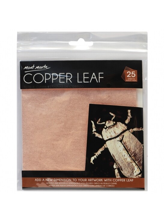 MM 14X14CM COPPER LEAF 25SHS MAXX0023
