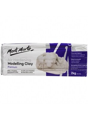 MM 2KG AIR HARDENING MODELLING CLAY WHITE