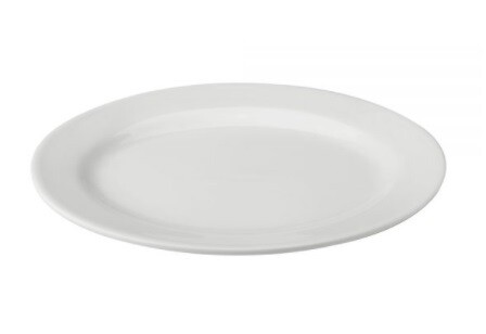 SUNNEX/ORION WHITEWARE WIDE RIM OVAL PLATTER 31CM