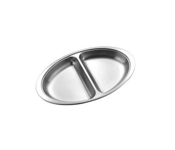 SUNNEX 10&quot; OVAL VEGETABLE DISH 2 DIVISON 11362