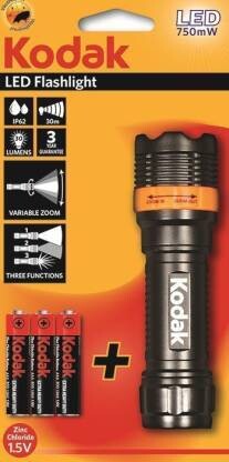 KODAK LED FOCUS FLASHLIGHT 750MW+3AAA HD 30413184