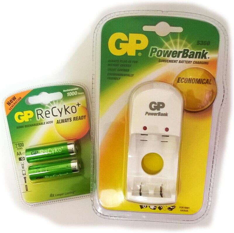 GP S360 BATTERY CHARGER+AA2 BTY