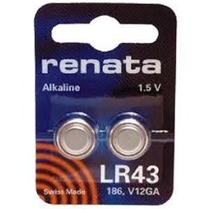 RENATA 2PCS LR43 LITHIUM BATTERY
