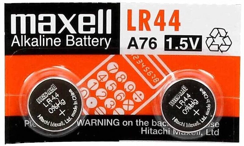 MAXELL 2PCS LR44 A76 BATTERY 1.5VLT
