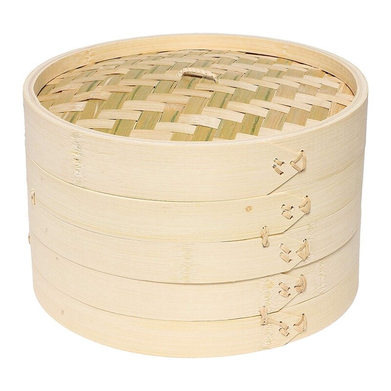 RSC 25CM DIM SUM BASKET 2 TIER W/COVER P19-22B