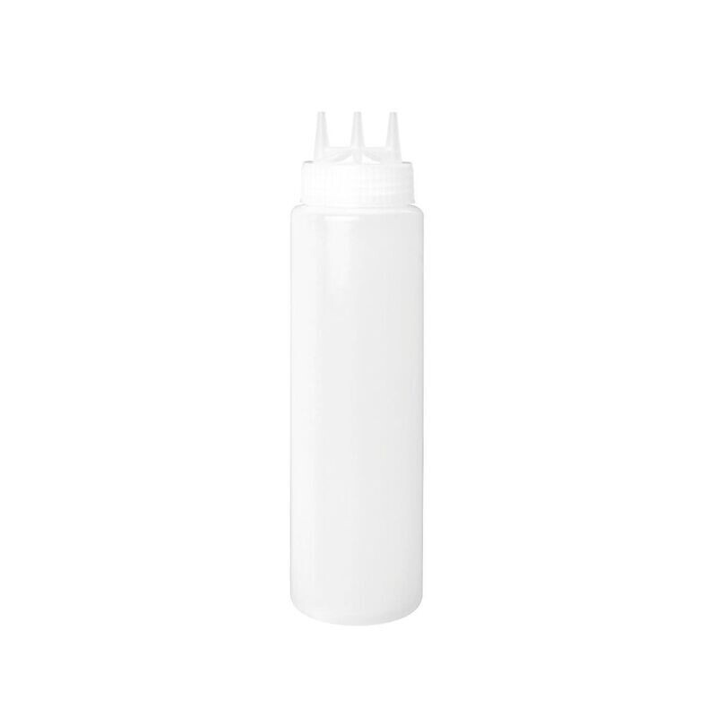 PADERNO 16OZ  WHITE TRIPLE NOZZLES SQUEEZE BOTTLE