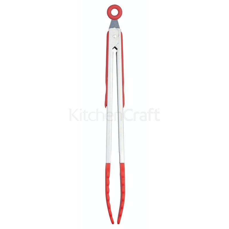KC SS 30CM BR SILICON TONGS RED CWSSTONGSRED