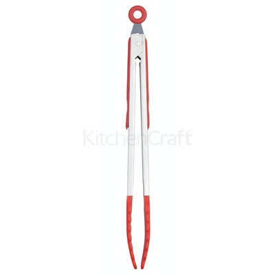 KC SS 30CM BR SILICON TONGS RED CWSSTONGSRED