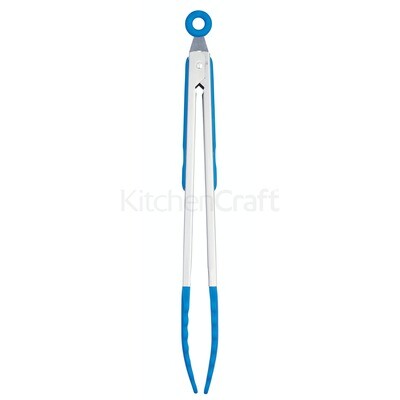 KC SS 30CM BR SILICON TONGS BLUE CWSSTONGSBLU