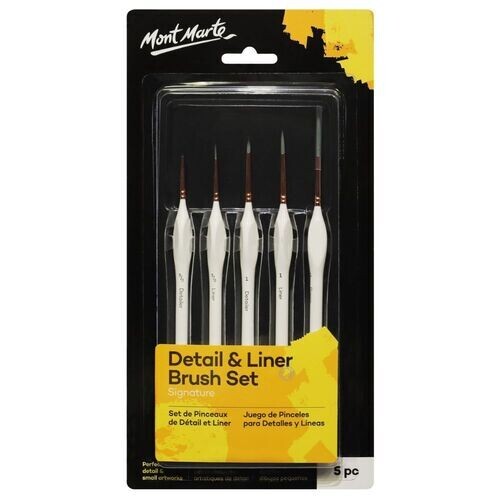 MM 5PCS DETAIL/LINER BRUSH SET BMHS0034