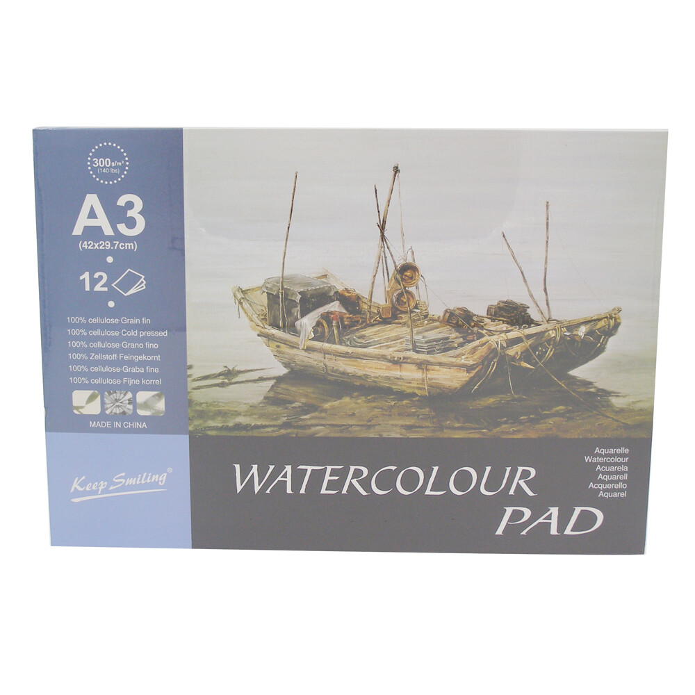 RSC A3 WATER COLOR PAD 300GSM 12SH D19-135