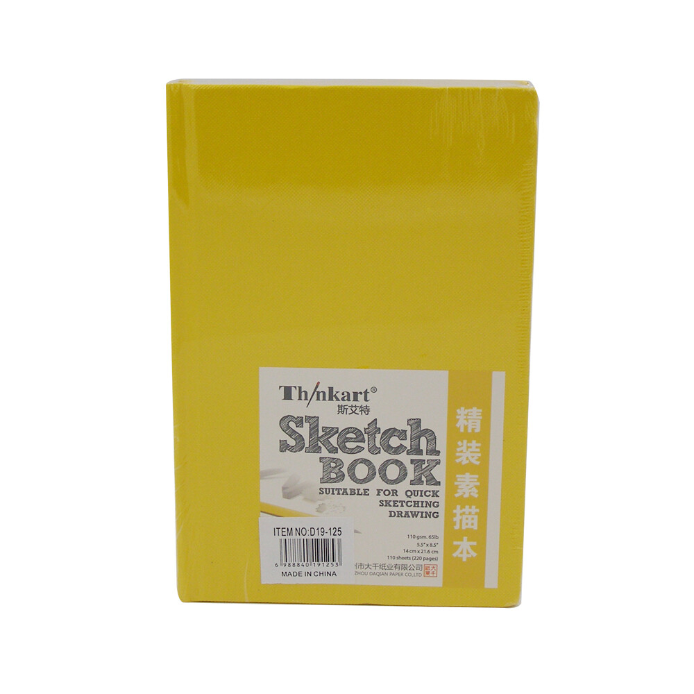 RSC/THINKART A4 SKETCH BOOK 110SHS 110GRM D19-125, Colour: Yellow