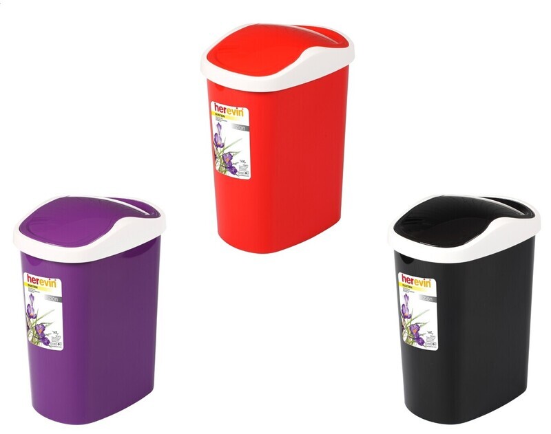 HEREVIN 8.5LIT DUST BIN COLOUR ASSTD