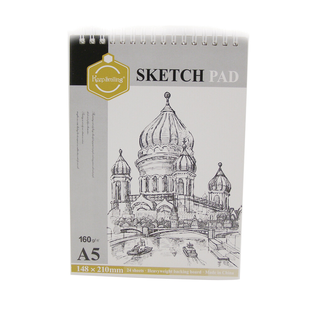 RSC/KEEP SMILE A5 SKETCH PAD 160GRM 24SHS D19-128