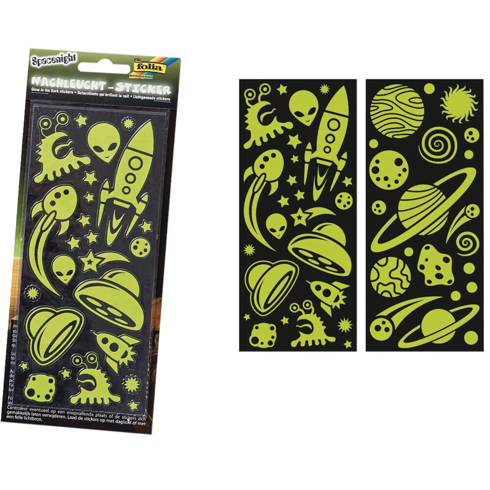 FOLIA GLOW IN THE DARK STICKERS SPACENIGHT 1460