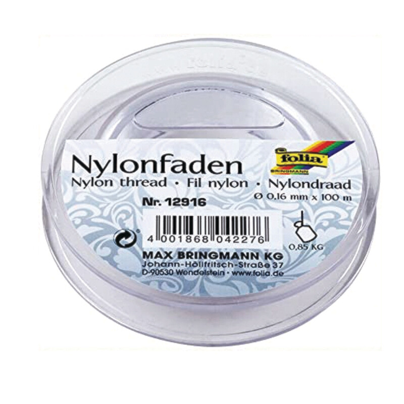 FOLIA NYLON THREAD CLEAR 0.5MMX100M 12950