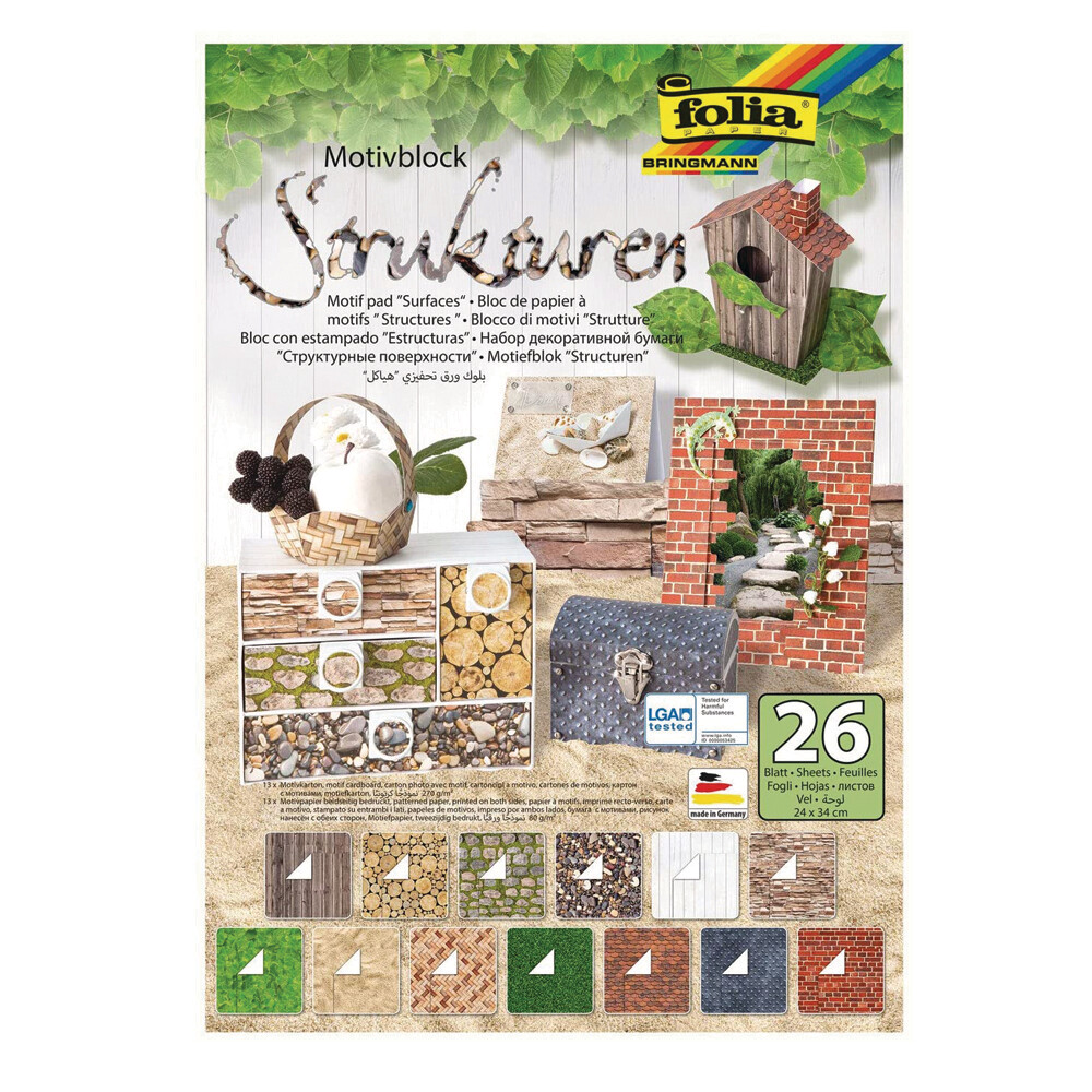 FOLIA 24X34CM DESIGNER PAD BASICS STRUCTURES 26SHS