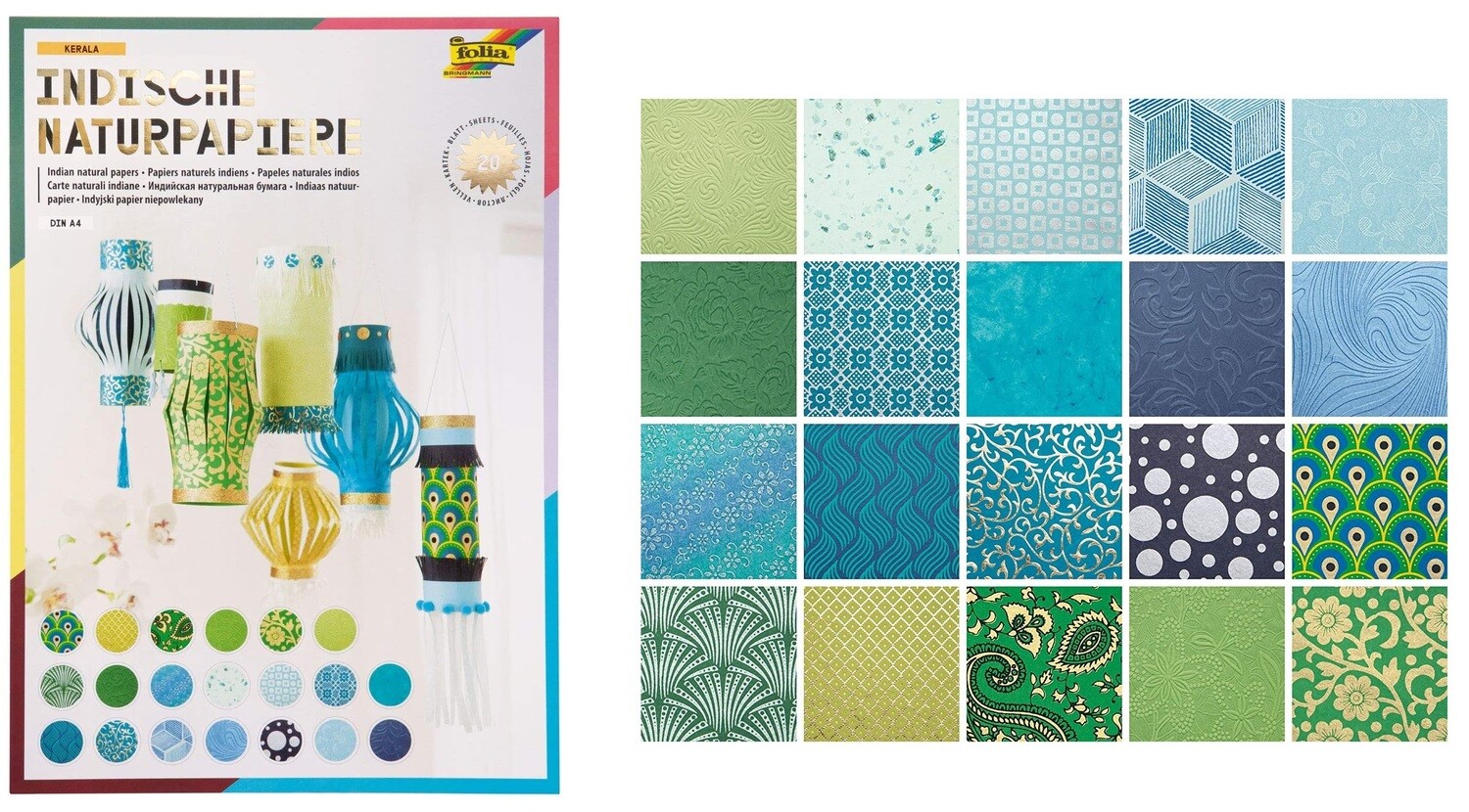 FOLIA A4 DESIGN PAPER 20SHS ASSTD 5504, Style: Kerala