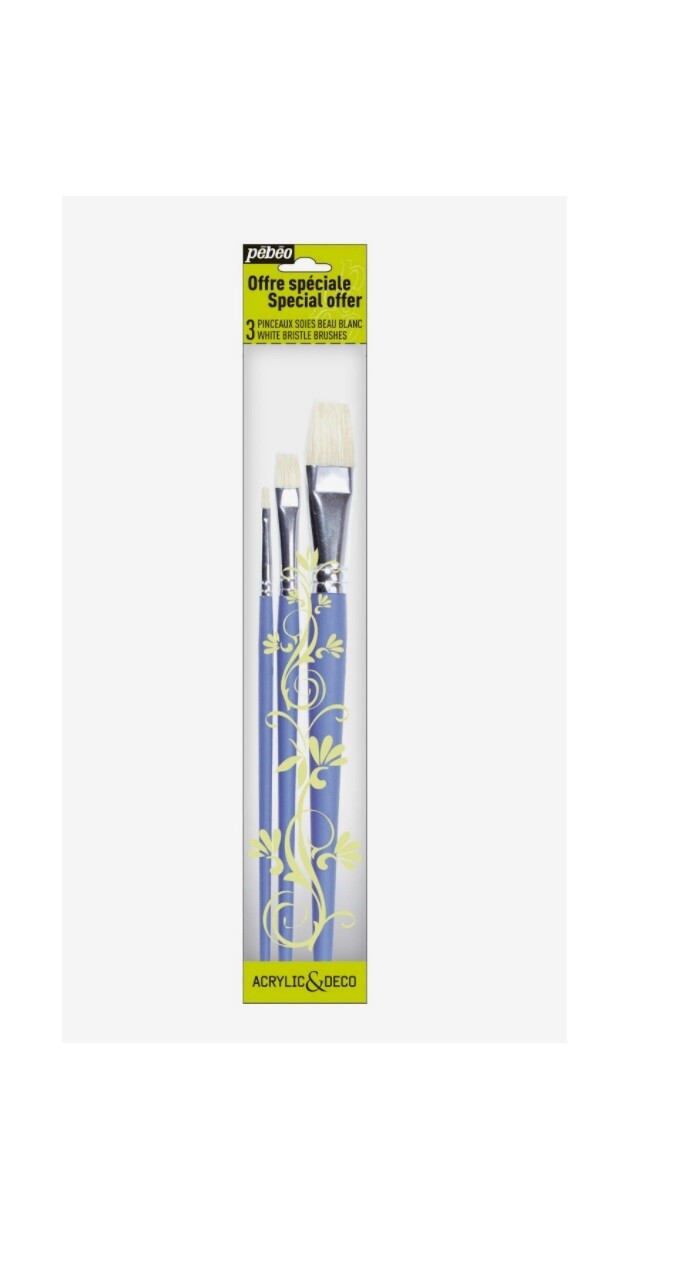 PEBEO 3PCS IRISH BRUSH SET (4-8-12) 945110-945120