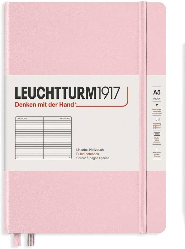 LEUCHTTURM A5 RULED NOTEBOOK - POWDER
