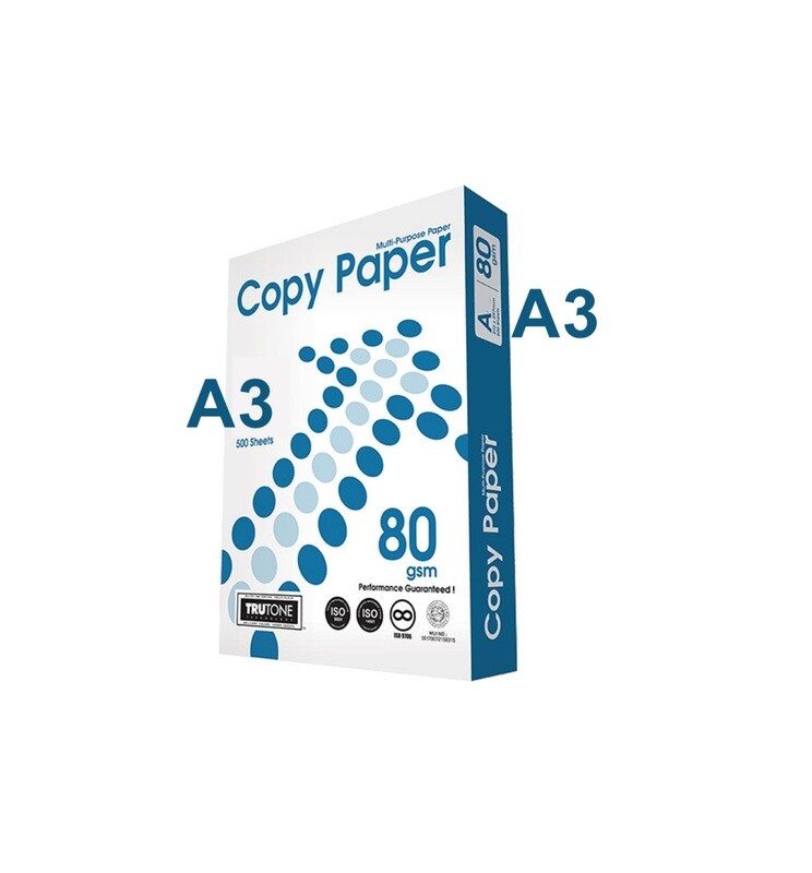 TRUTONE A3 PHOTOCOPY PAPER 80GRM 500SHS