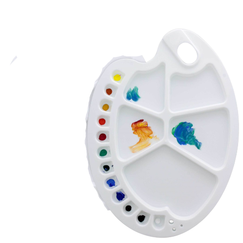 RSC 17 HOLE PLASTIC PAINTING PALLETTE D19-165