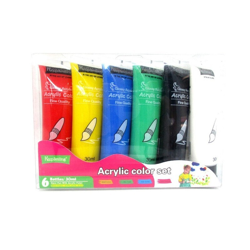 RSC/KEEP SMILE 6X30ML ACRYLIC COLORS 7356A P21-134
