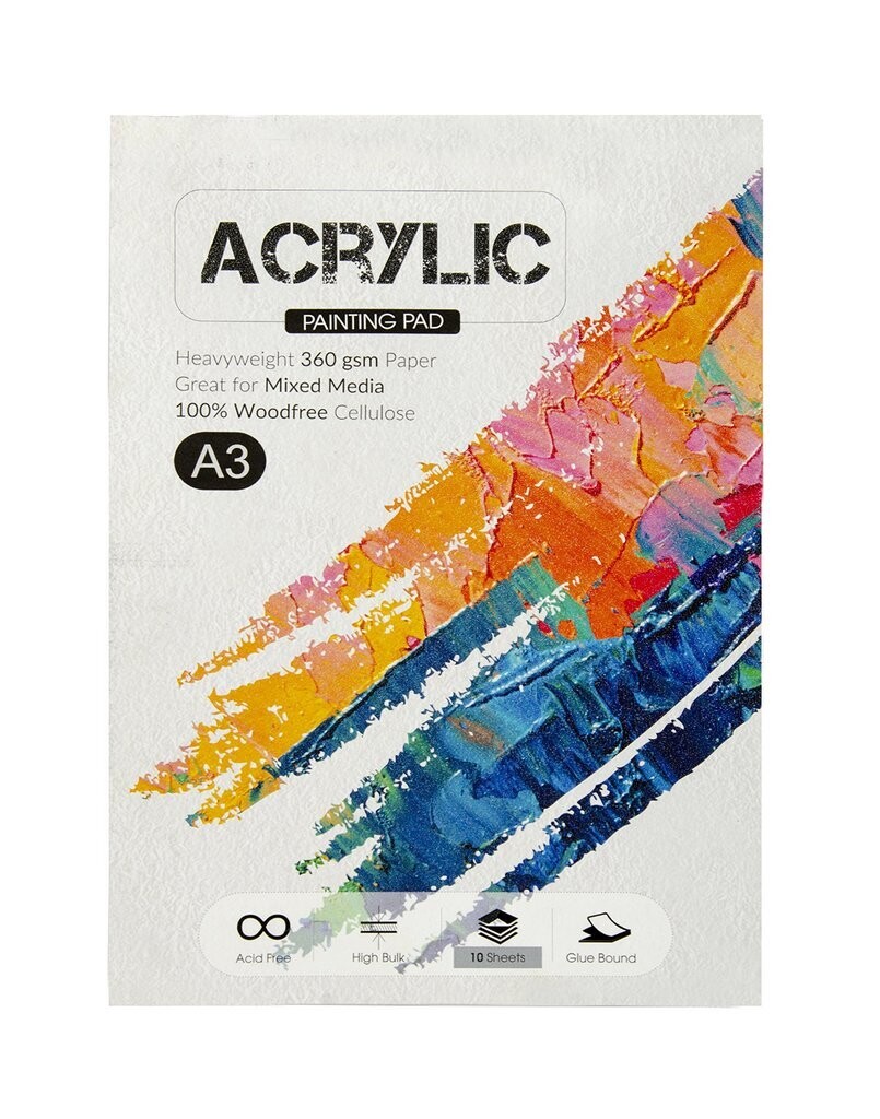 SCHOLAR A3 ACRYLIC PAINTING PAD 360GSM 10S