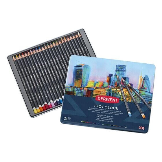 DERWENT 1X24 PROCOLOUR PENCIL TIN 2302506