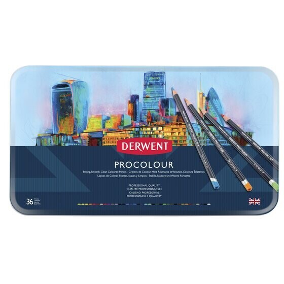 DERWENT 1X36 PROCOLOUR PENCIL TIN 2302507