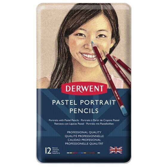 DERWENT 1X12 PASTEL PORTRAIT PENCIL TIN 2300563