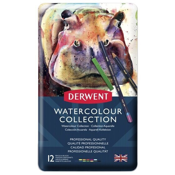 DERWENT 1X12 WATERCOLOUR COLLECTION PENCIL 0700303