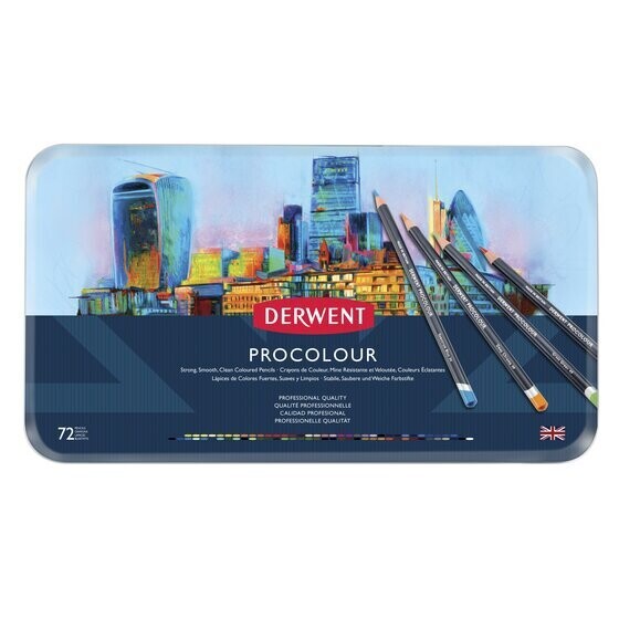 DERWENT 1X72 PROCOLOUR PENCIL TIN 2302508