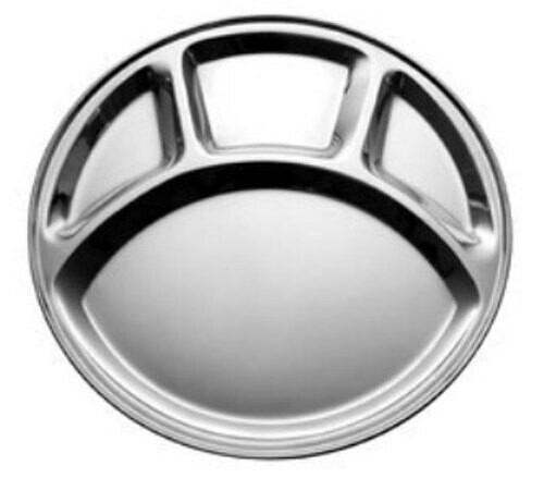 WELCOME SS 32CM ROUND SECTION MESS TRAY