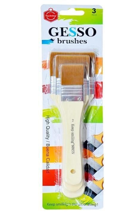 RSC KEEP SMILE 3PCS GESSO BRUSH SET(2-4-6) D18-43