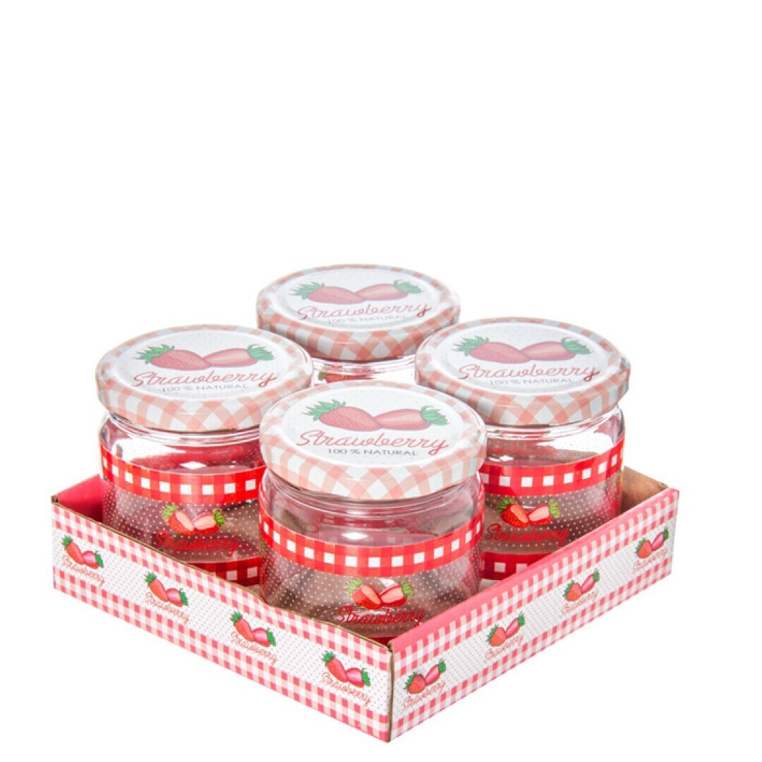 HEREVIN 4PCS 425CC STRAWBERRY JAR SET 330357-153