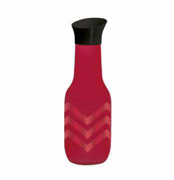 HEREVIN 1LIT CARAF BOTTLE RED ZIGZAG 111653-126