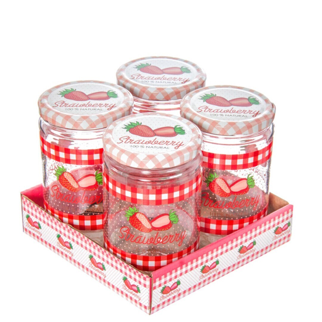 HEREVIN 4PCS 660CC STRAWBERRY JAR SET 330367-153