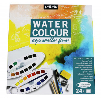 PEBEO 24 WTERCOLOUR PANS OVAL KIT 300208