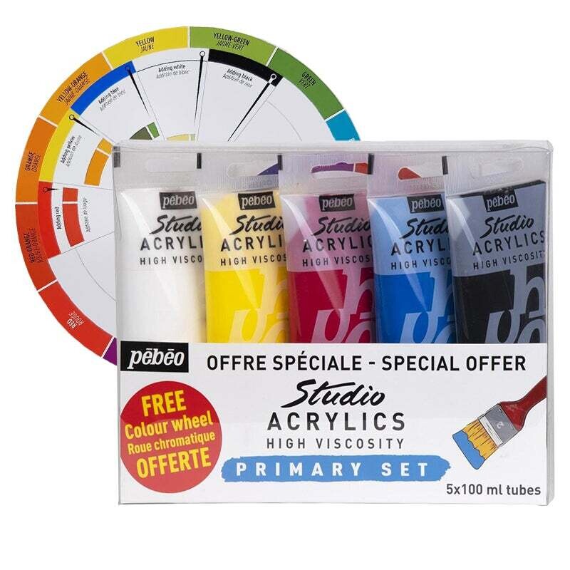 PEBEO 5T100ML ACRYLIC STUDIO+COL WHEEL SET 831600