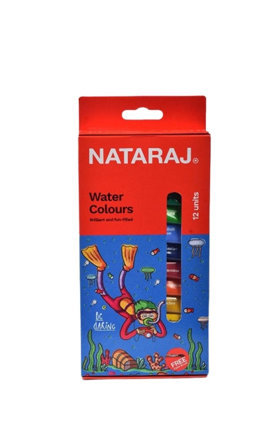 NATARAJ 12 WATER COLOURS TUBES BRILLIANT