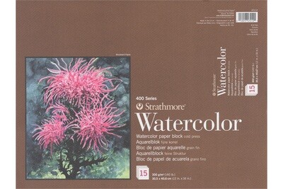 STRATHMORE 30.5X40.67CM WATER COLOR PAD 15SH 300GM