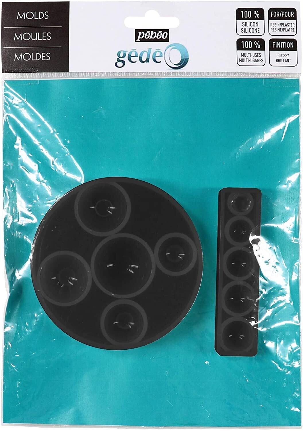 PEBEO GEDEO 2PCS HALF-SPHERE MOLDES SILICON