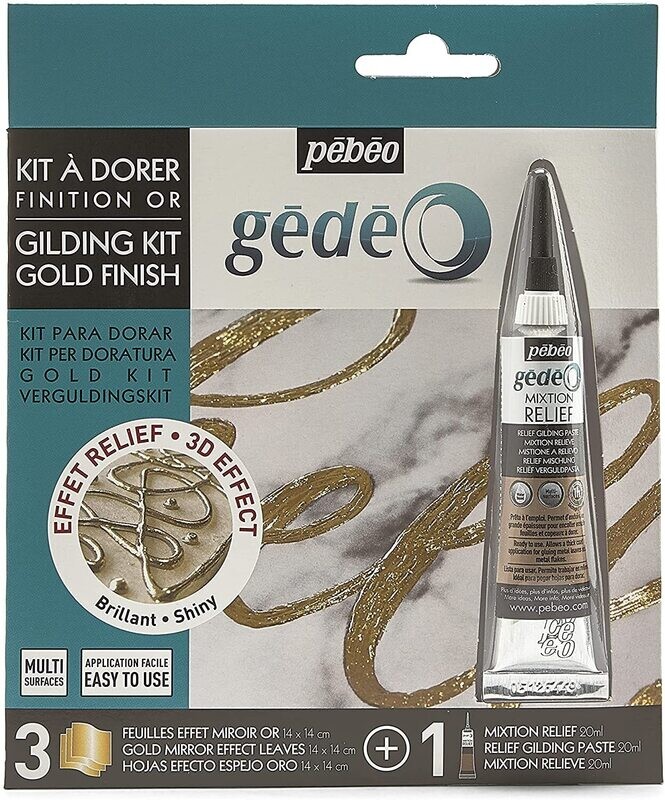 PEBEO GEDEO 3PCS GOLD LEAVES+20ML MIXTON RELIEF