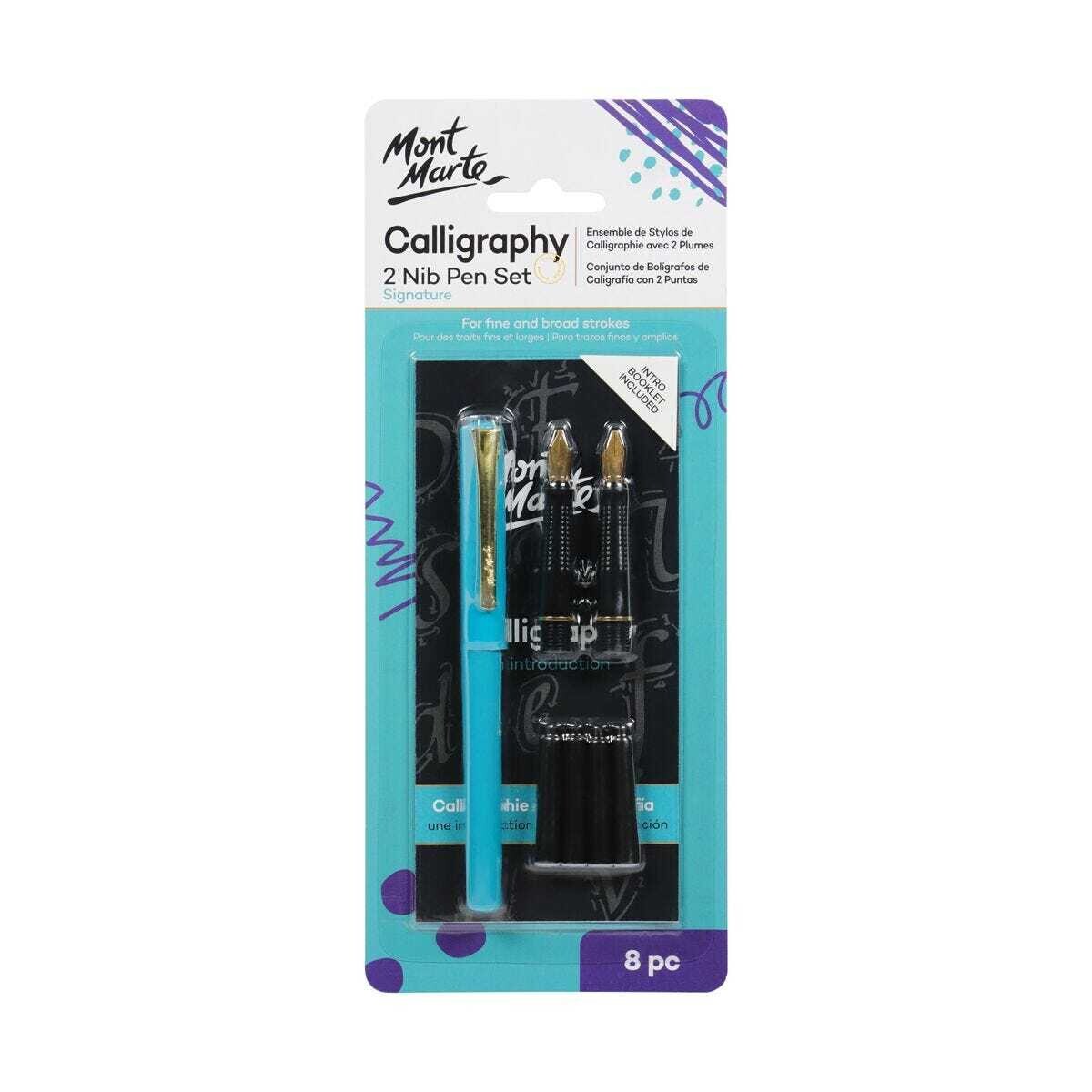 MM 8PCS CALLIGRAPHY 2 NIB PEN SET MMCA0001